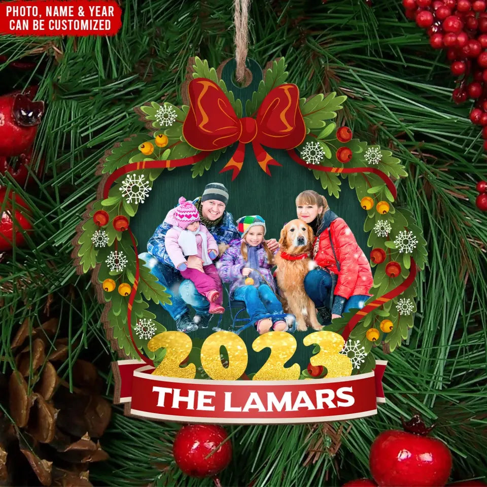 Custom Photo Christmas - Personalized Wooden Ornament, Christmas Photo Custom Ornament, Christmas Decor - ORN335