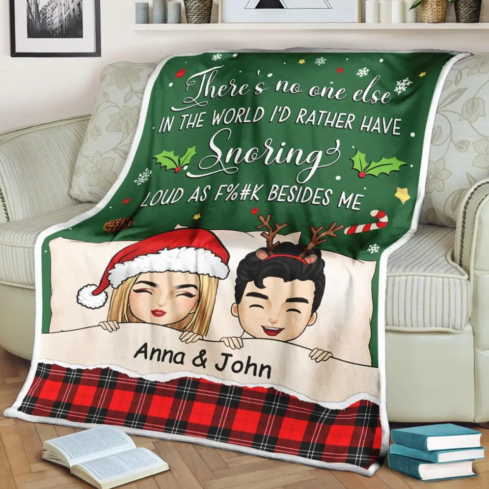 There's No One Else In The World -  Personalized Blanket, Christmas Gift For Couple, Christmas Present  - BL42