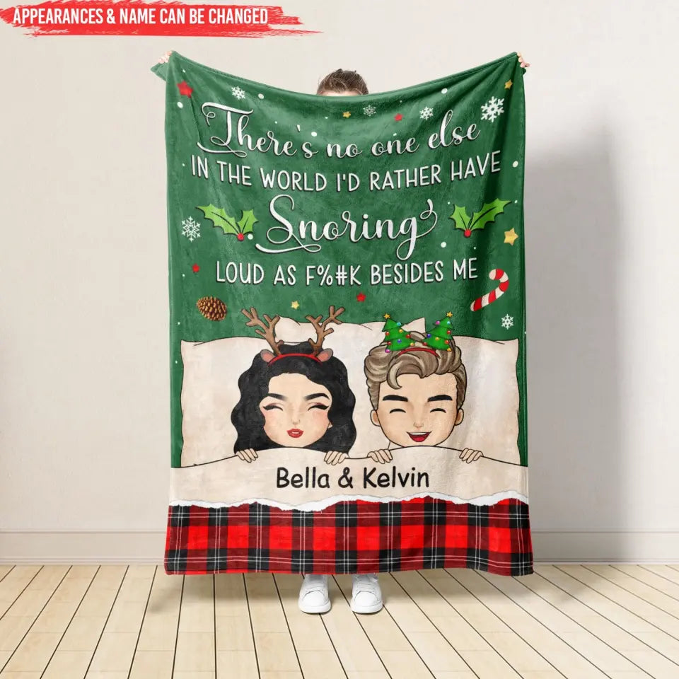 There's No One Else In The World -  Personalized Blanket, Christmas Gift For Couple, Christmas Present  - BL42