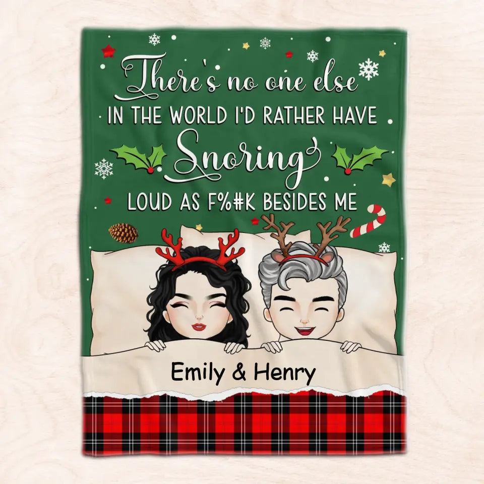 There&#39;s No One Else In The World -  Personalized Blanket, Christmas Gift For Couple, Christmas Present  - BL42