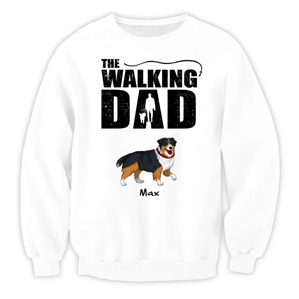 The Walking Dad - Personalized T-Shirt, T-Shirt For Dog Lover - TS1042