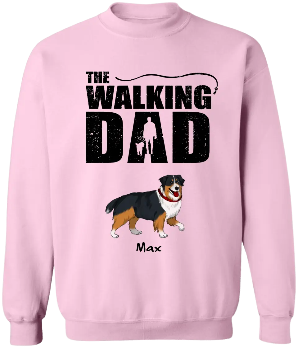 The Walking Dad - Personalized T-Shirt, T-Shirt For Dog Lover - TS1042