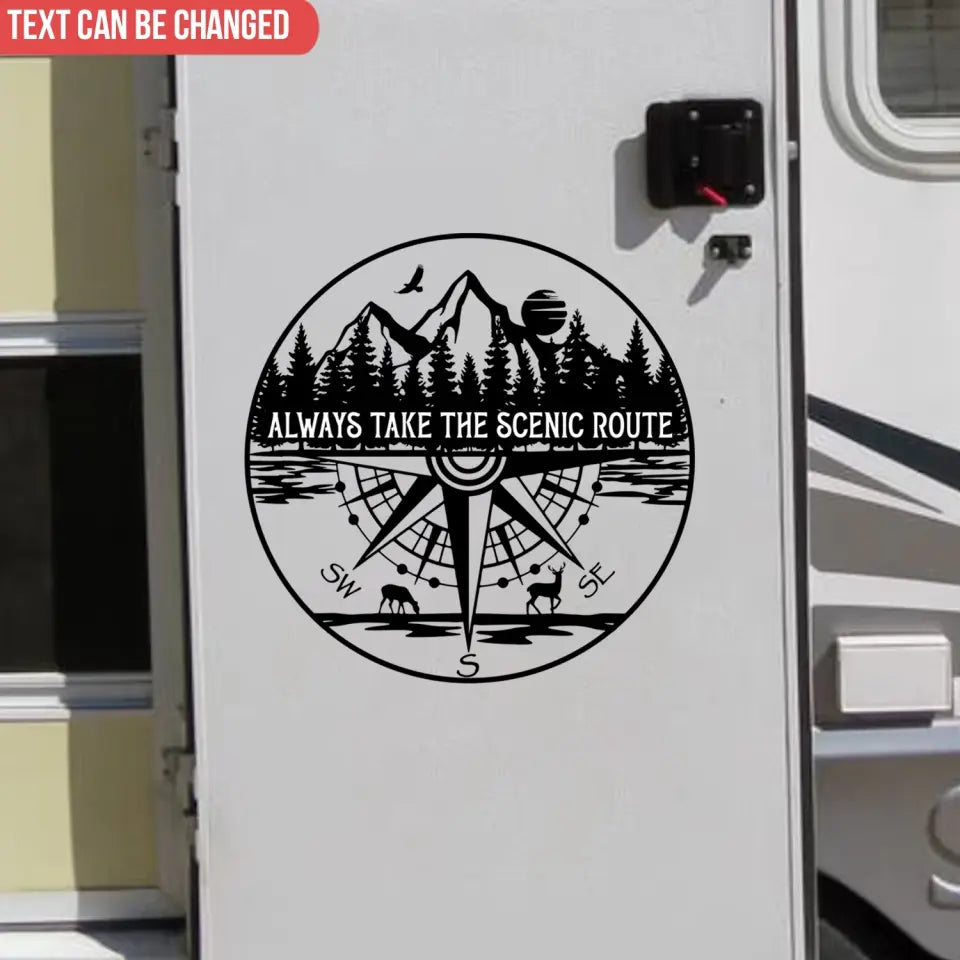 Camping Compass - Personalized Decal, Gift For Camping Lovers - PCD94