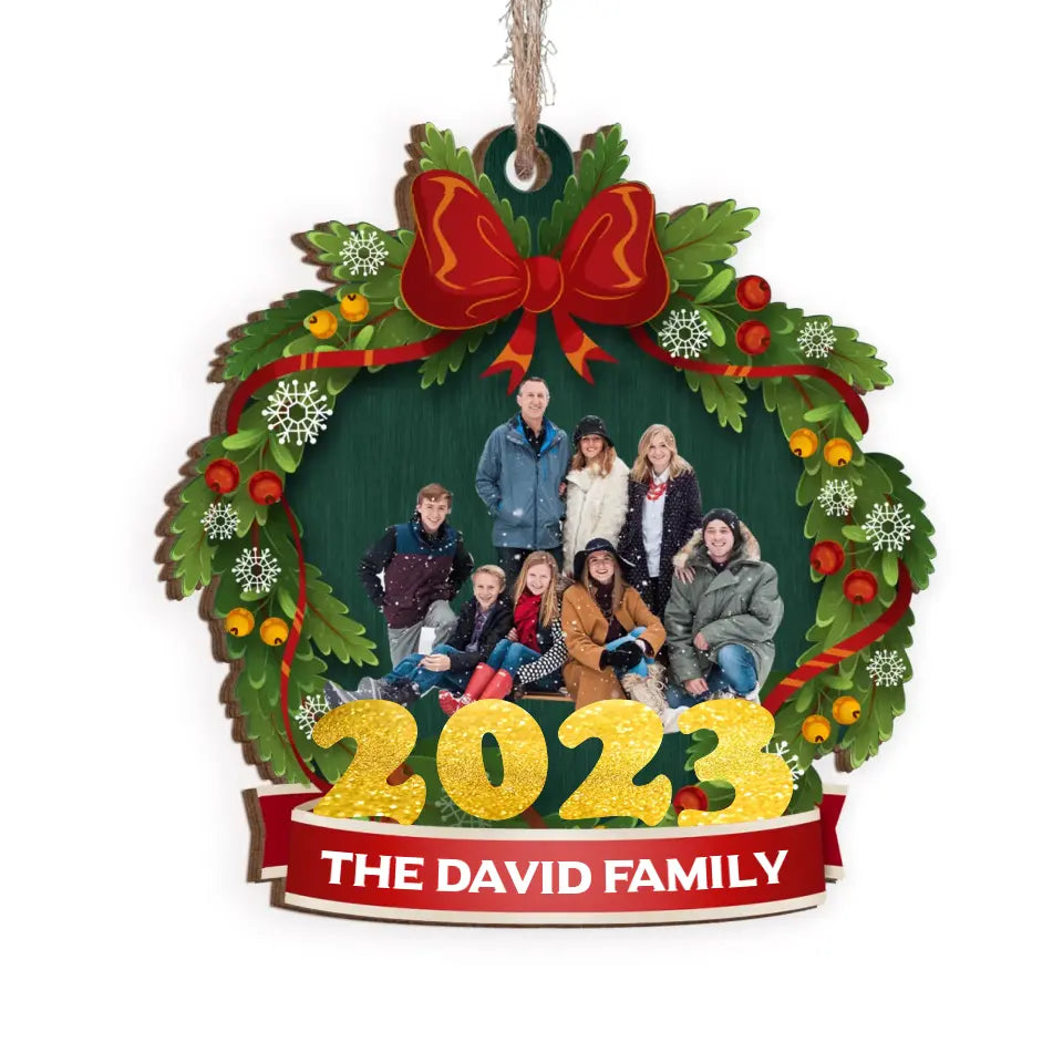 Custom Photo Christmas - Personalized Wooden Ornament, Christmas Photo Custom Ornament, Christmas Decor - ORN335