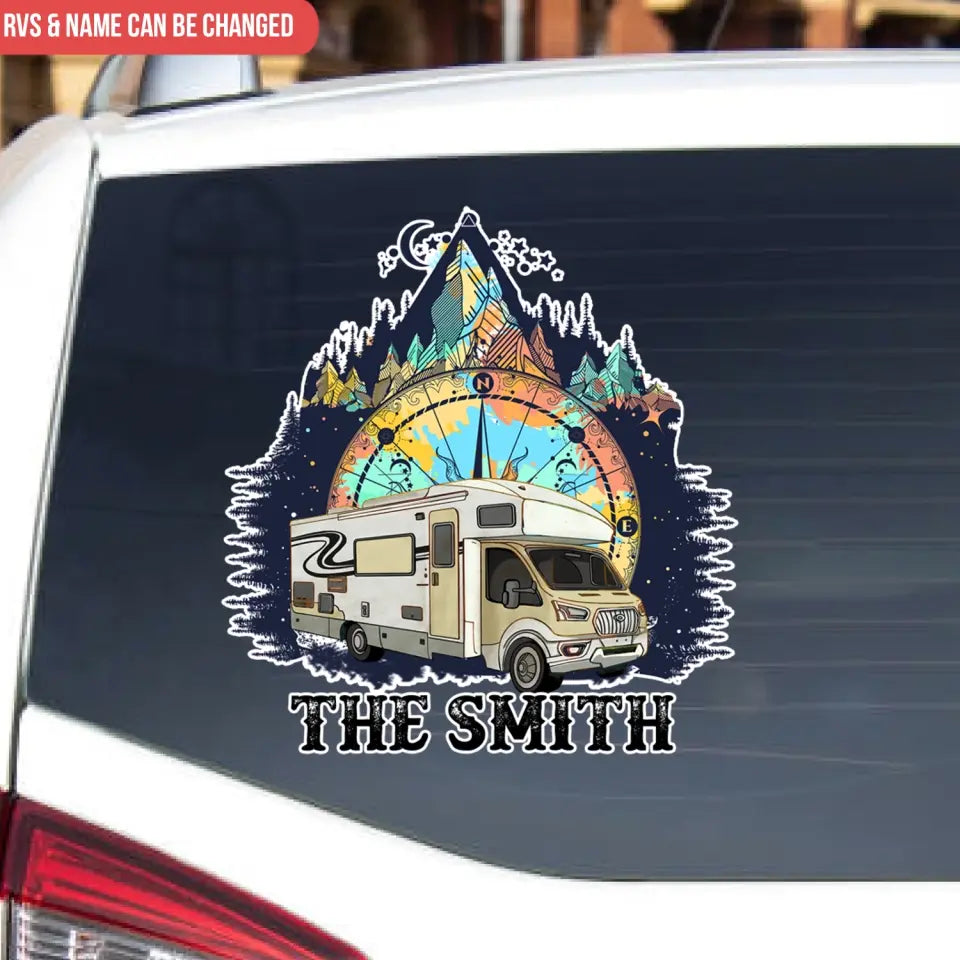 Custom Name And RVs Camping - Personalized Decal, Camping Gift For Camping Lovers - PCD95