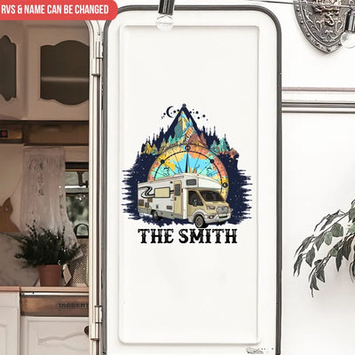 Custom Name And RVs Camping - Personalized Decal, Camping Gift For Camping Lovers - PCD95