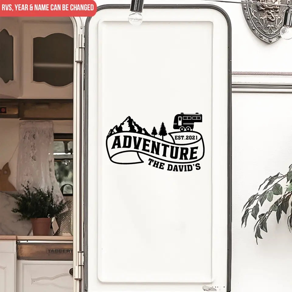 RVs Camping With Family - Personalized Decal, Decal Gift For Camping Lover - PCD96