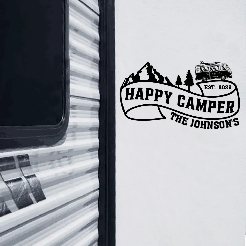 RVs Camping With Family - Personalized Decal, Decal Gift For Camping Lover - PCD96