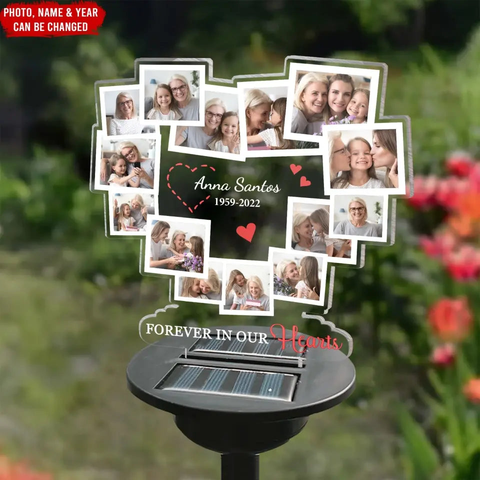 Forever In My Heart - Personalized Solar Light, Memorial Gift, Loss Of Loved One - SL126