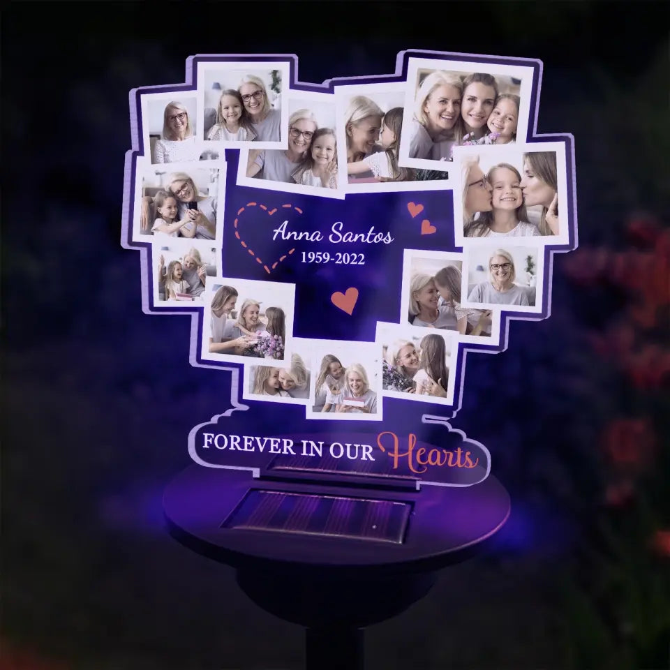 Forever In My Heart - Personalized Solar Light, Memorial Gift, Loss Of Loved One - SL126