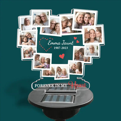 Forever In My Heart - Personalized Solar Light, Memorial Gift, Loss Of Loved One - SL126