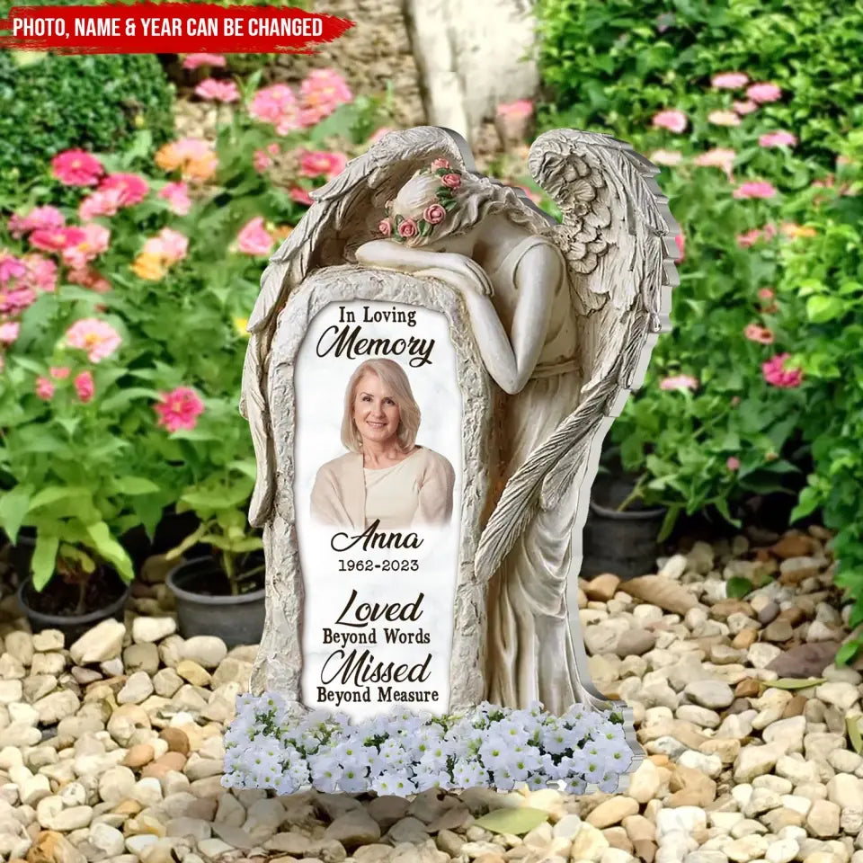 Loved Beyond Words Missed Beyond Measure - Personalized Garden Stake, Sympathy Gift, Memorial Gift for Loss Of Loved One - PS61