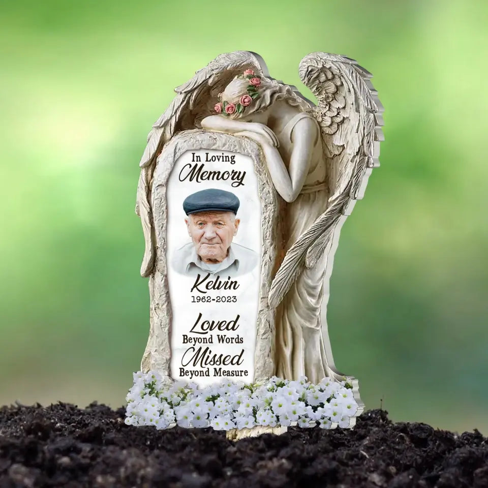 Loved Beyond Words Missed Beyond Measure - Personalized Garden Stake, Sympathy Gift, Memorial Gift for Loss Of Loved One - PS61