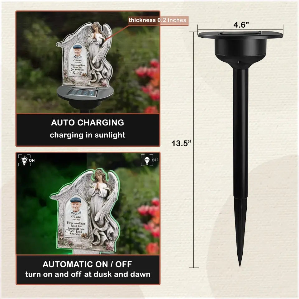 If Love Could Have Saved You - Personalized Solar Light, Remembrance Gift, Loss Of Loved One - SL128