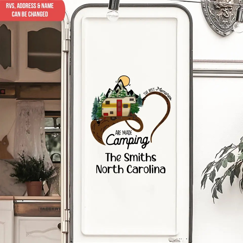 Camping Decal, The Best Memories Are Made Camping - Personalized Decal, Decal Gift For Camping Lover - PCD99