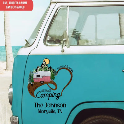 Camping Decal, The Best Memories Are Made Camping - Personalized Decal, Decal Gift For Camping Lover - PCD99