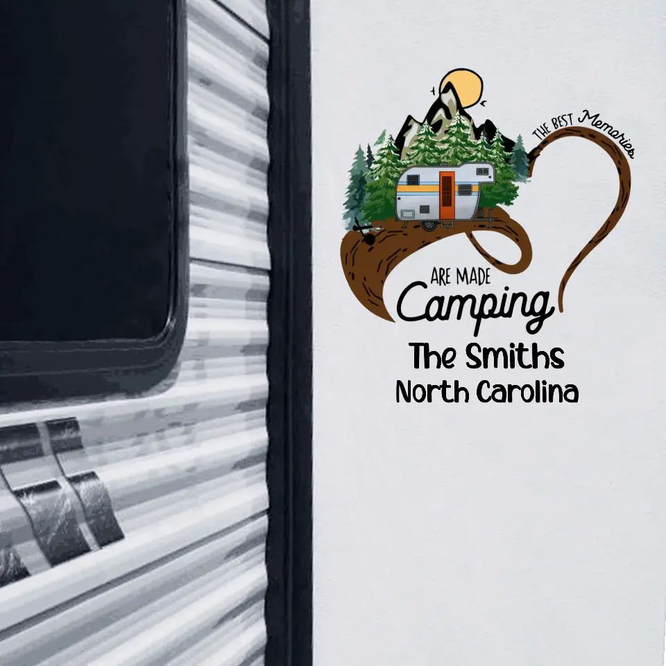 Camping Decal, The Best Memories Are Made Camping - Personalized Decal, Decal Gift For Camping Lover - PCD99