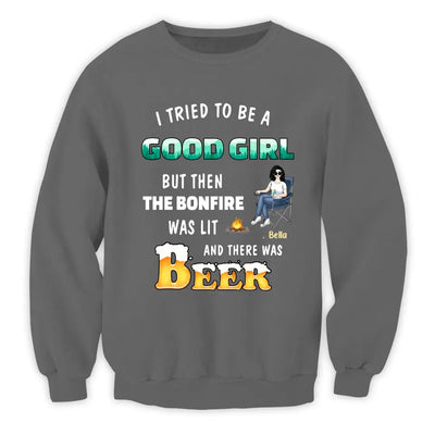 I Tried To Be A Good Girl - Personalized T-Shirt, Gift For Camping Lovers - TS1052