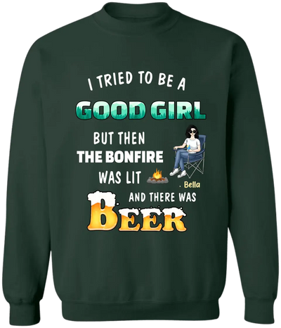 I Tried To Be A Good Girl - Personalized T-Shirt, Gift For Camping Lovers - TS1052