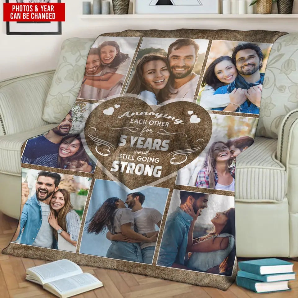 Annoying Each Other For Years - Personalized Blanket, Gift For Couple, Husband And Wife - BL46