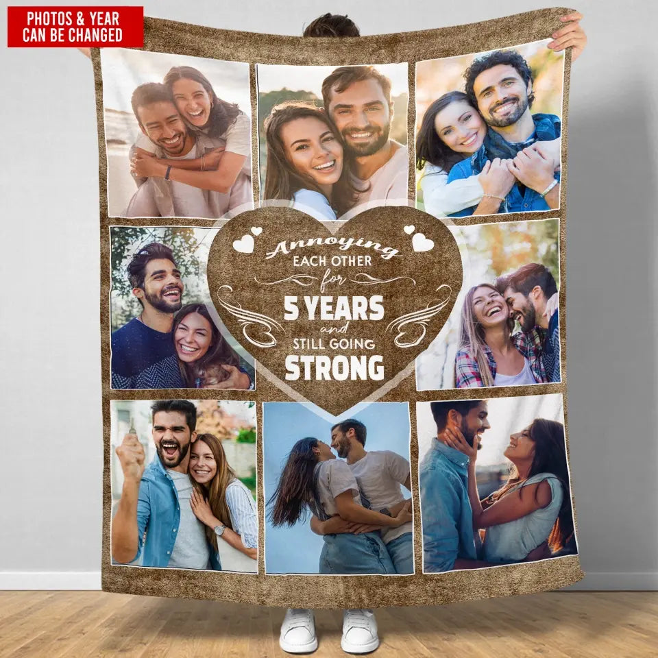 Annoying Each Other For Years - Personalized Blanket, Gift For Couple, Husband And Wife - BL46