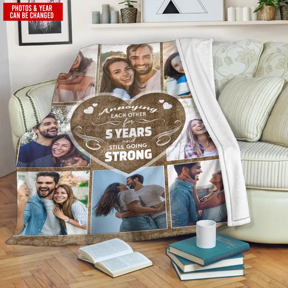 Annoying Each Other For Years - Personalized Blanket, Gift For Couple, Husband And Wife - BL46