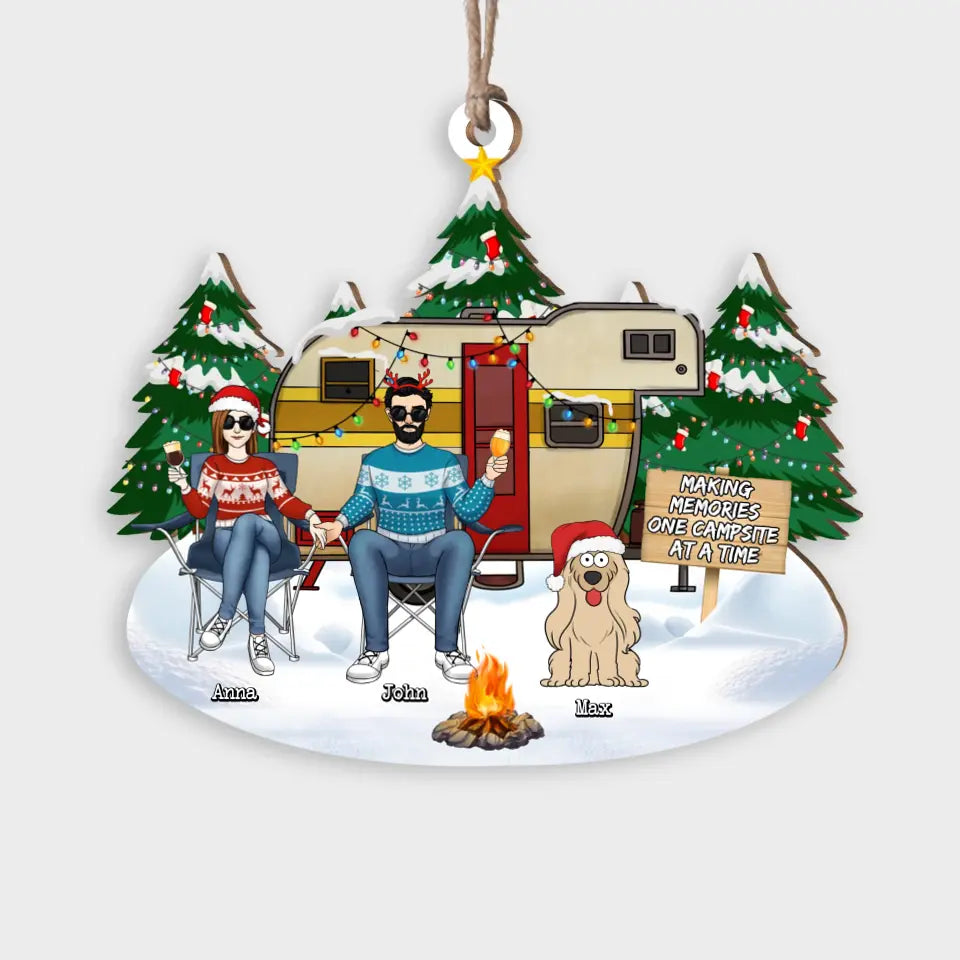 Camping Family Christmas - Personalized Ornament, Gift For Camping Lover