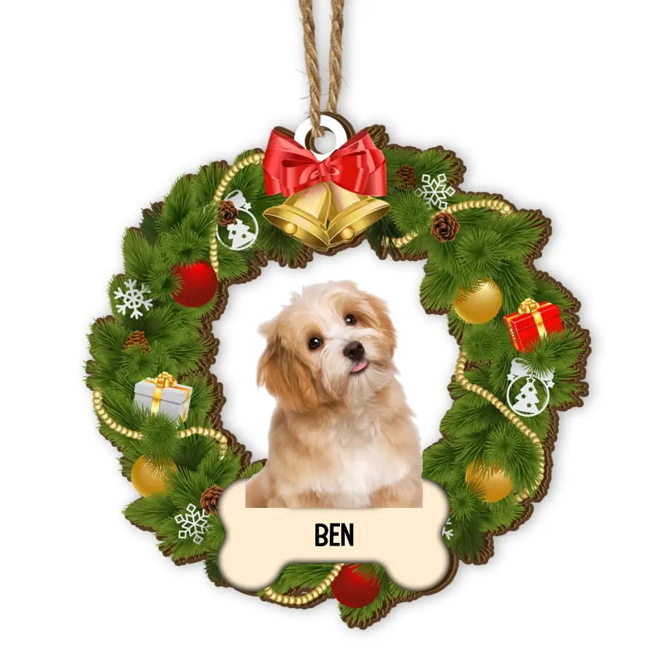 Dog Ornaments For Christmas Tree - Personalized Wooden Ornament, Gift For Christmas