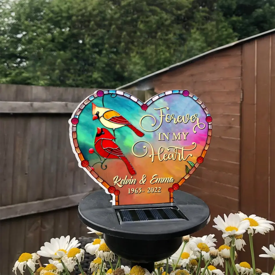Forever In My Heart - Personalized Solar Light, Memorial Gift, Loss Of Loved One, Remembrance Gift, solar light, custom solar light, custom light, personalized solar light, memorial light, memorial, memorial gift 