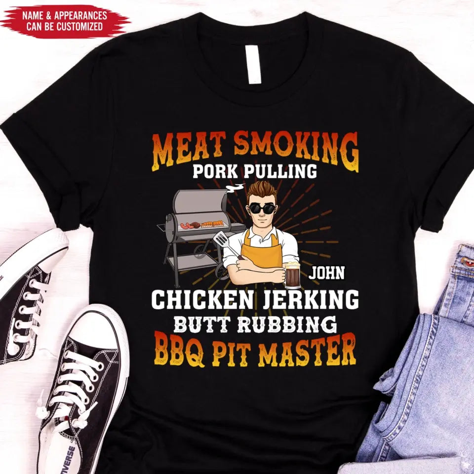 Meat Smoking Pork Pulling - Personalized T-Shirt, Gift For Family - TS1069