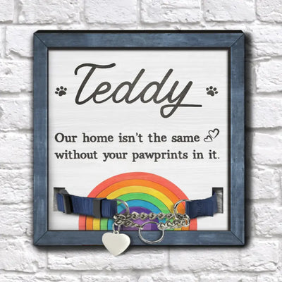 Our Home Isn’t The Same Without Your Pawprints In It - Personalized Pet Memorial Sign - PMS73