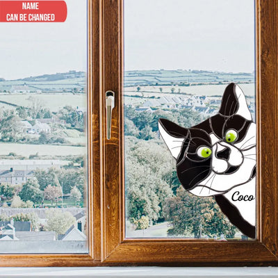 Cat Suncatcher Window - Personalized Decal, Gift For Cat Lovers - PCD101