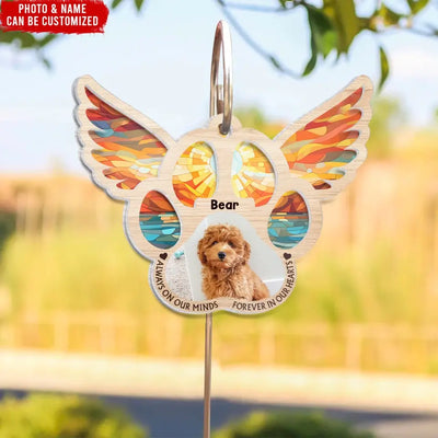 Always On Our Minds Forever In Our Heart  - Personalized Suncatcher Hanging, Gift For Pet Lovers  - SH05
