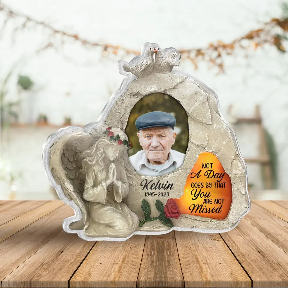 Not A Day Goes By That You Are Not Missed - Personalized Acrylic Plaque - AP22