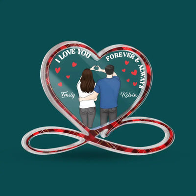 I Love You Forever And Always - Personalized Acrylic Plaque, Gift For Couples - AP23