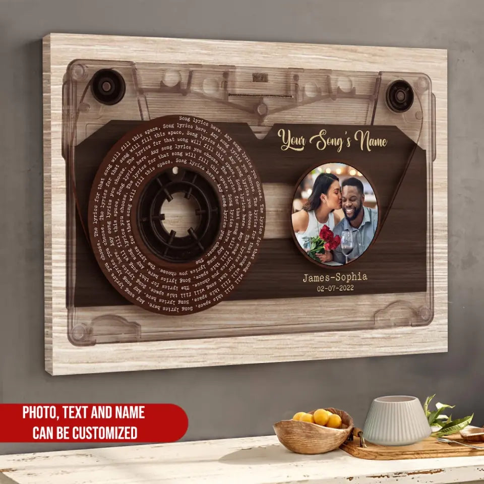 Express Your Love with Music Song Lyrics - Personalized Canvas, Anniversary Gift for Couple, Gift for Her/Gift for Him - CA100