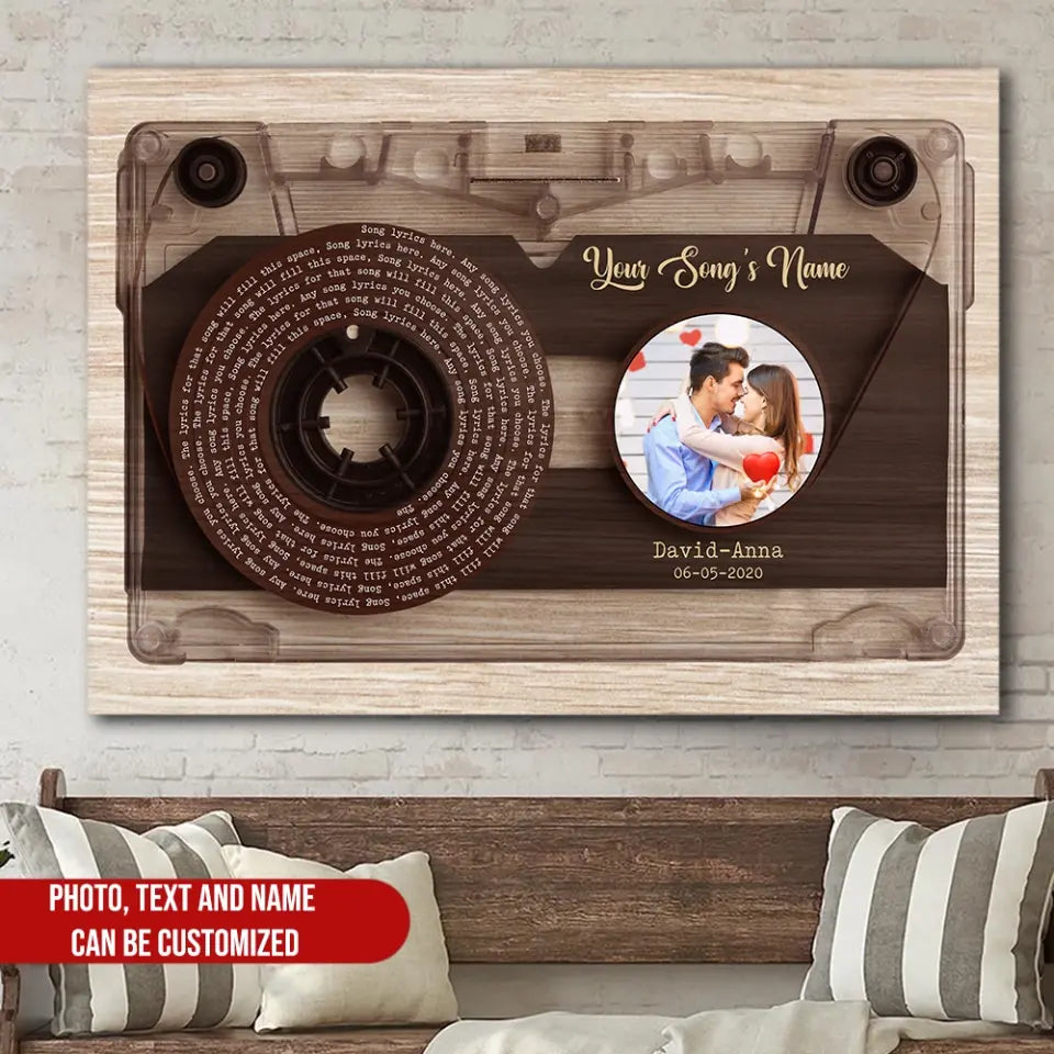 Express Your Love with Music Song Lyrics - Personalized Canvas, Anniversary Gift for Couple, Gift for Her/Gift for Him - CA100