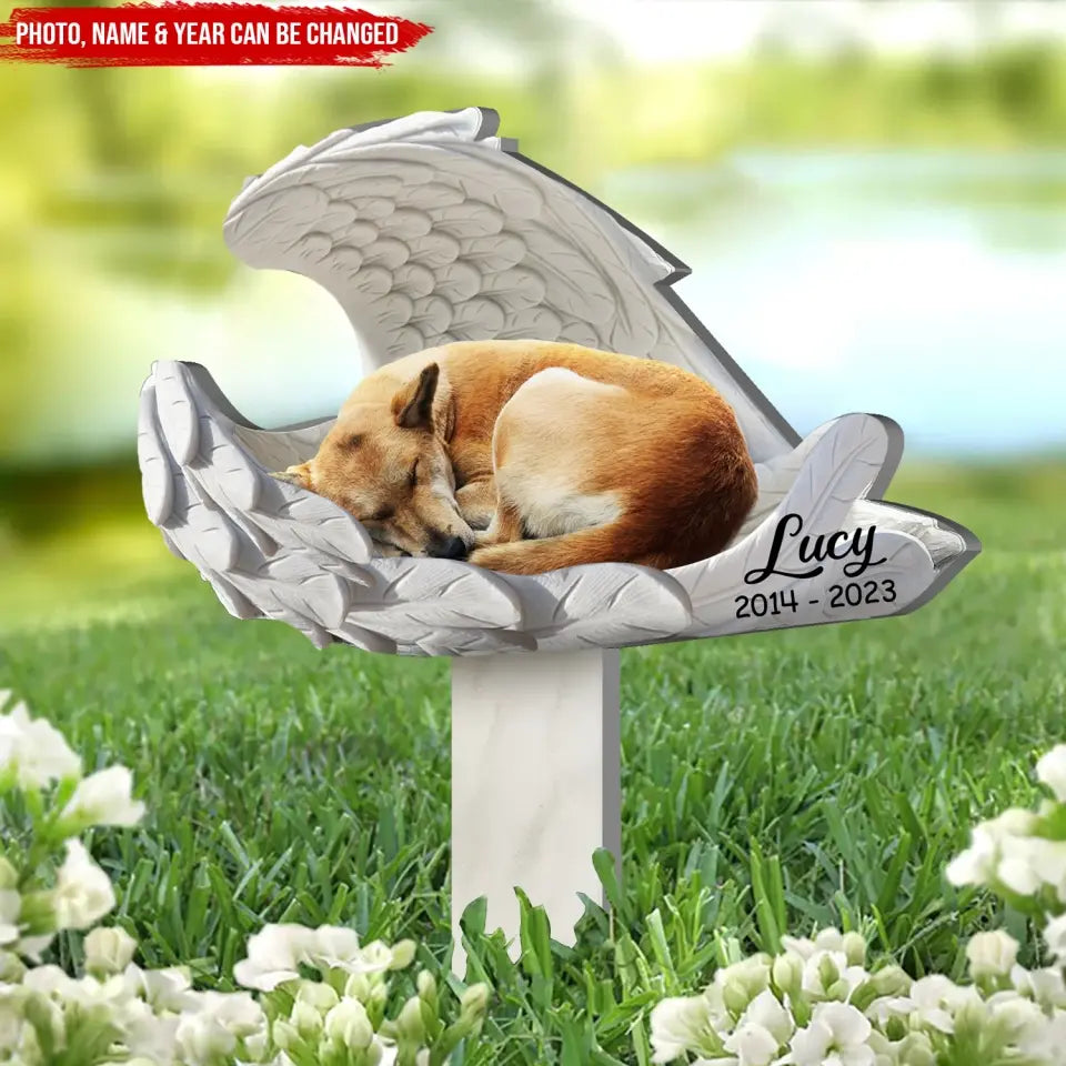 Memorial Pet Angel - Personalized Plaque Stake, Pet Loss Gift - PS72