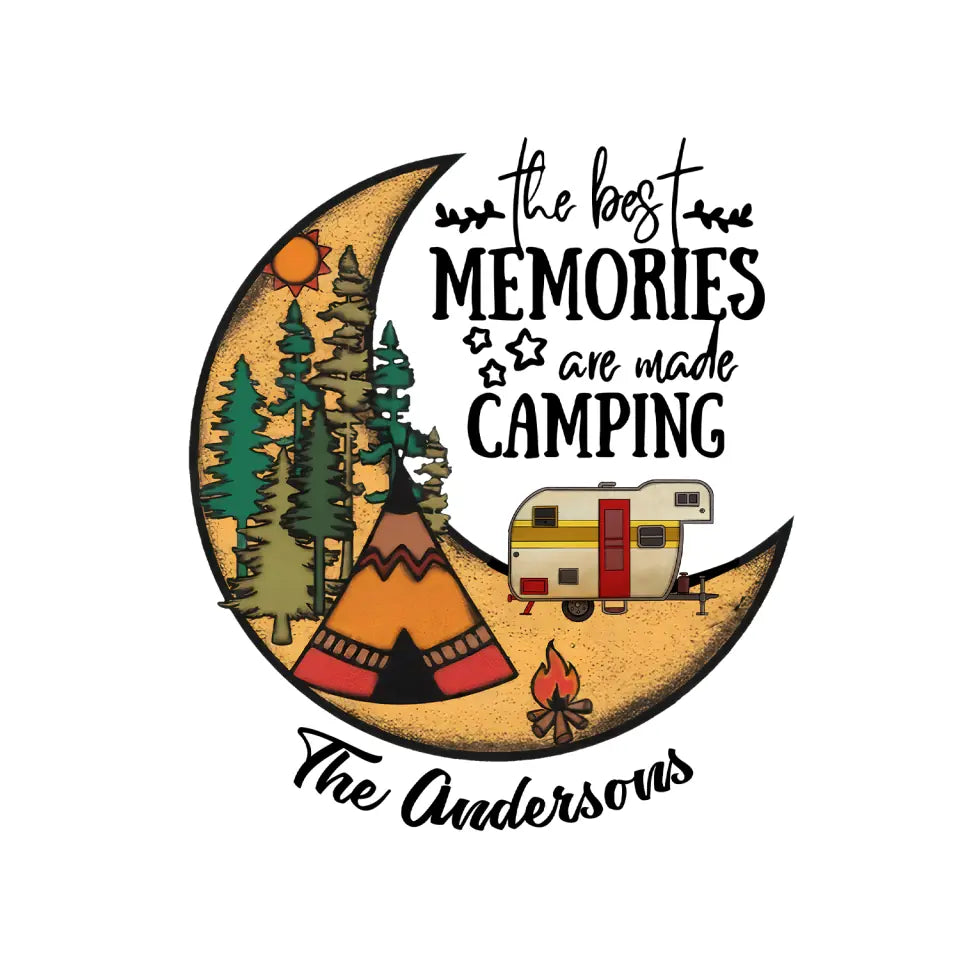 The Best Memories Are Made Camping - Personalized Decal, Decal Gift For Camping Lover - PCD102