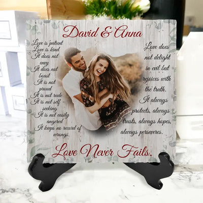 Love Is Patient Love Is Kind - Personalized Stone, Stone Gift For Couple - MS69