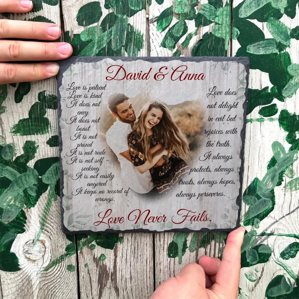 Love Is Patient Love Is Kind - Personalized Stone, Stone Gift For Couple - MS69