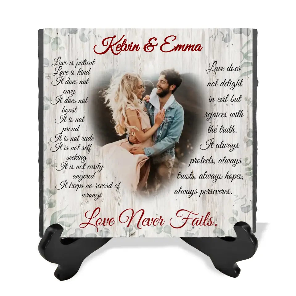 Love Is Patient Love Is Kind - Personalized Stone, Stone Gift For Couple - MS69