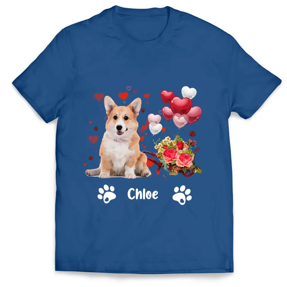 Custom Dog Photo With Heart Limited Edition - Personalized T-Shirt, Gift For Dog Lovers, Valentine Gift - TS1077