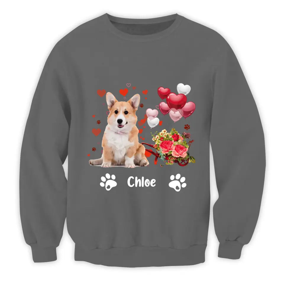 Custom Dog Photo With Heart Limited Edition - Personalized T-Shirt, Gift For Dog Lovers, Valentine Gift - TS1077