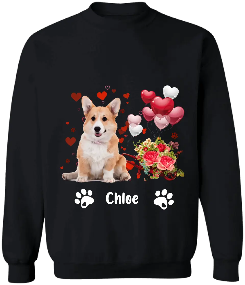 Custom Dog Photo With Heart Limited Edition - Personalized T-Shirt, Gift For Dog Lovers, Valentine Gift - TS1077