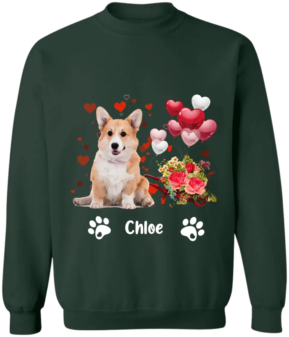 Custom Dog Photo With Heart Limited Edition - Personalized T-Shirt, Gift For Dog Lovers, Valentine Gift - TS1077