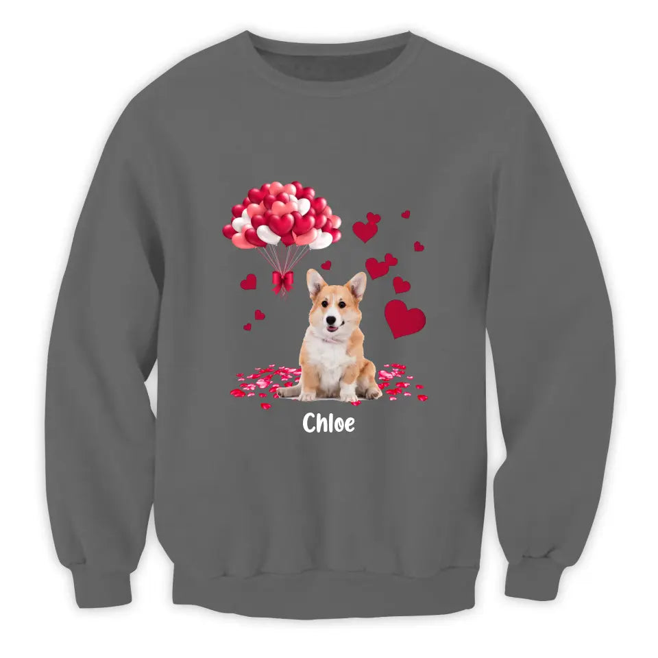 Dog Balloon Valentine - Personalized T-Shirt, T-Shirt Gift For Dog Lover - TS1078
