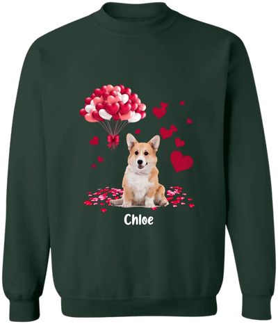 Dog Balloon Valentine - Personalized T-Shirt, T-Shirt Gift For Dog Lover - TS1078