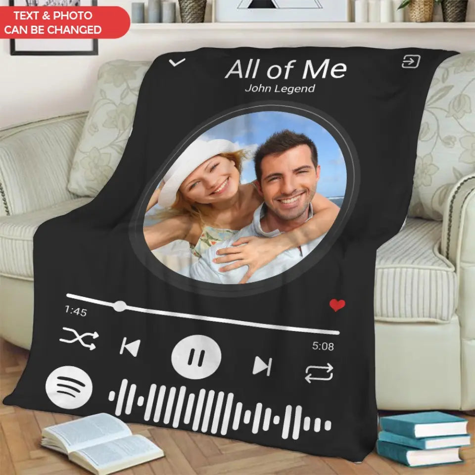 Love Song - Personalized Blanket, Gift For Couple, Anniversary Gift ,Husband And Wife - BL47