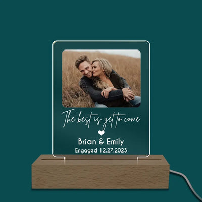 Engagement Gifts, Newly Engaged Gifts - Personalized Acrylic Night Lamp, Gift For Couple - L98